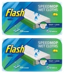 24 x Flash Speedmop Refill Pads Wet Cloths Lemon Fresh Home Floor Cleaning Pad