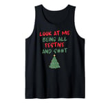 Funny Christmas Mistletoe Below The Belt Sexy Adult Humor Tank Top