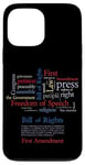 Coque pour iPhone 13 Pro Max Premier amendement Liberté d'expression Liberté de la presse