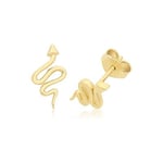 James Moore TH ES729 9ct Yellow Gold Snake Stud Earrings Jewellery