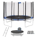 Trampoline rond 360cm avec filet, échelle, bâche et kit ancrage - RALLI 360