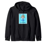 Funny Mexican Bingo Game El Pintora Zip Hoodie