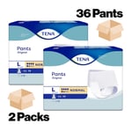 Tena Pants Normal Original Large Adult Nappies Incontinence Pants 2 Packs of 18