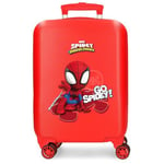 Marvel Joumma Go Spidey Valise de Cabine Rouge 33 x 50 x 20 cm Rigide ABS Fermeture à Combinaison latérale 28,4 l 2 kg 4 Roues Doubles Bagage Main, Rouge, Valise Cabine