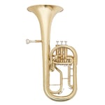 Odyssey OTH1000 Debut 'Eb' Tenor Horn Outfit with Deluxe Case & Accessory Kit - Instrument with Polished Brass Body, Stainless Steel Pistons - Ideal for Brass and Military Bands