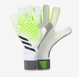 ADIDAS PREDATOR PRO FINGERSAVE PROMO GK GLOVES WHITE LUCID LEMON BLACK SIZE 9.5