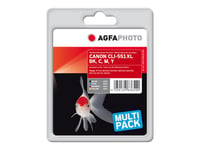 Agfaphoto Multi Pack - 4-Pack - 11 Ml - Svart, Gul, Cyan, Magenta - Kompatibel - Bläckpatron (Alternativ För: Canon 6443B001, Canon 6444B001, Canon 6445B001, Canon 6446B001, Canon Cli-551Bk Xl, Canon Cli-551C Xl, Canon Cli-551M Xl, Canon Cli-551Y Xl