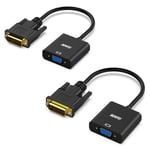 Adaptateur Actif DVI-D vers VGA, DVI-D 24 + 1 vers Adaptateur VGA mâle vers Femelle, 2 pcs.[V244]