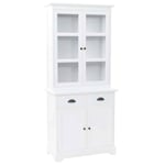 Bois de Pin Vaisselier avec 4 Portes MDF Buffet Haut Armoire Rangement vidaXL