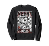 Heavy Meowtal Cat Funny Metal Music Band Singer Musician Sweatshirt