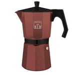 Cecotec Cafetiere Italienne Cumbia Mokclassic 600 Garnet. Cafetière Italienne 300 ml Marron, 6 Tasses, Compatible Induction et Autres Surfaces, Poignée Ergonomique, Filtre Acier Inoxydable