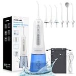 Water Flosser for Teeth Cordless, INSMART Electric Water Dental Pick Portable Oral Irrigator, 300 ML Water Jet Tooth Cleaner Gentle on Gums, Removes Plaque & Food Particles