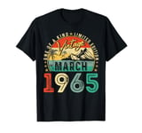 Vintage March 1965 60 Year Old Gift Retro Birthday Men Women T-Shirt