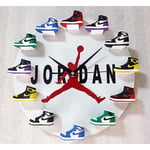 Alovez - Aj Clock Basketball Supplies Modèle de chaussure tridimensionnelle 3D génération Aj1-12 horloge murale petites chaussures Flying Man Jordan