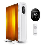 Aigostar Radiateur à bain d'huile 11 éléments. 2300W Radiateurs électriques, Télécommande, 3 Modes et Thermostat Réglable, Minuterie 24h, Protection de sécurité, Silencieux - Cozy