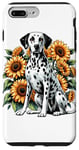 Coque pour iPhone 7 Plus/8 Plus Sunflowers Dalmatian Dalmatians Dal Dally Dog