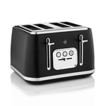 Swan 4 Slice Toaster ST19024BLK - Serenity Range in Matte Black Finish