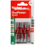 fischer - Cheville tous matériaux DuoPower 8x65 / Blister de 8