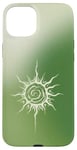 Coque pour iPhone 15 Plus Esthétique Vert Aura Soleil Étoiles Célestes Planète Astrologie