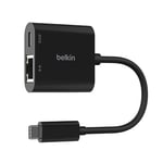Belkin Connect Adaptateur USB-C vers Ethernet + Recharge (100 W, Gigabit Ethernet, [10/100/1000] Mbits pour Une Connexion Internet Rapide, Compatible avec iPhone 15, Samsung Galaxy S24, etc.)