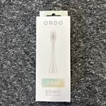 ORDO SONIC+ BRUSH HEADS WHITE SILVER 2PK ** BEST SELLER**