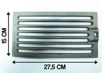 GRILLE DE RECHANGE EN FONTE POUR POÊLE CHEMINÉE CM 15X27,5 CENDRES (15513)