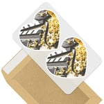 2 x Heart Stickers 10 cm - Cinema Movie Reel Popcorn #44614