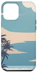 iPhone 14 Pro Max Blue Beach Landscape: Tropical Scene, Waves, Sand, Clouds Case