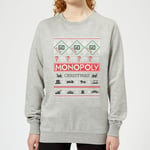 Monopoly Women's Christmas Sweatshirt - Grey - S - Gris