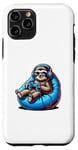 iPhone 11 Pro Sloth Gamer with Headphones and Controller Case