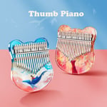 Sound Finger Keyboard Musical Instrument Kalimba Thumb Piano Bear Ear 17/21Keys