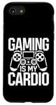 Coque pour iPhone SE (2020) / 7 / 8 Gaming Is My Cardio - Amusant Gamer, Amant de Jeu Vidéo Humour