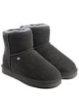 Just Sheepskin Mini Classic Ladies Ankle Length Sheepskin Boots - Grey, Grey, Size 6, Women