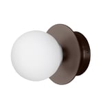 Globen Lighting - Art Deco Vägglampa/Plafond Bronze/Vit Ø16 - Brun - Metall/Glas - Vägglampor