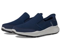 Skechers Homme Slip-ins Equalizer 5.0 Drayze Mains Libres Basket, Cuir Dura en Maille Bleu Marine, 44 EU