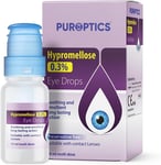 Puroptics HPMC 0.3% Preservative Free Eye Drops for Dry Eyes - Itchy Eye Drops 