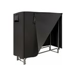 GOPLUS Porte-Bûches Extérieur 122,5x35,5 CM, avec Housse en PVC Imperméable, Range-bûches Bois de Chauffage Hauteur 122,5CM, Noir