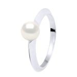 Diadema Womens - Ring - Diamonds and White Gold - Real Freshwater Pearls - - Size L 1/2