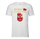 T-Shirt Homme Col Rond Maman J'ai Raté L'avion - Castaway Film Parodie