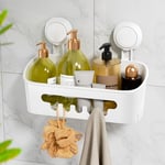 LEVERLOC Etagère Douche sans Perçage Réutilisable Etagère Ventouse Simple d'Installation Charge 10KG Impérable Rangement Douche pour Carrelage Paroi de Salle de Bain & Cuisine