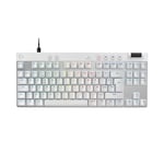 Logitech G PRO X TKL RAPID, clavier gaming filaire sans pavé numérique avec touches analogiques magnétiques, mode de déclenchement rapide, actionnement réglable et RVB personnalisable - Blanc