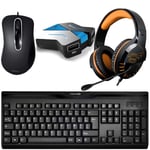 Starter Pack Clavier Souris Casque pour PC Nintendo SWITCH XBOX ONE PS3 PS4