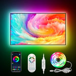 TV LED Backlight Strip 4M USB Powered RGBIC Remote Music Sync for 55-75" TV