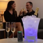 Vinkyl / dryckskylare med LED-ljus & Bluetooth-högtalare