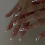 Long Ballerina Fake Nails French Press on Nails Fashion Nail Tips  DIY