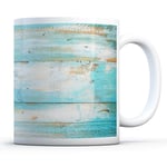 Blue Wooden Planks - Drinks Mug Cup Kitchen Birthday Office Fun Gift #15868