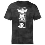 Pokemon Generation 7 Monochrome Starters Men's T-Shirt - Black Tie Dye - M