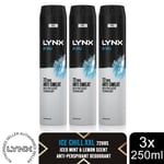 Lynx XXL Ice Chill 72H Sweat Protection Anti-Perspirant Deodorant 3x250ml