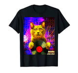 Dj Cat On Synthesizer In Space Vinyl Record Turntables T-Shirt