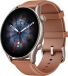 Amazfit GTR 3 Pro smartwatch, Brown Leather